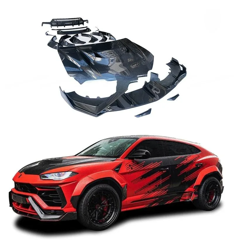 Lamborghini urus modified vorsteiner carbon fiber body kit hood